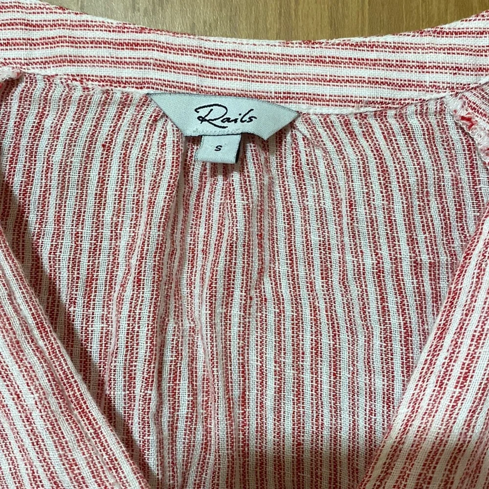 Rails Marti Scarlet Stripe Top Size S - Picture 3 of 9